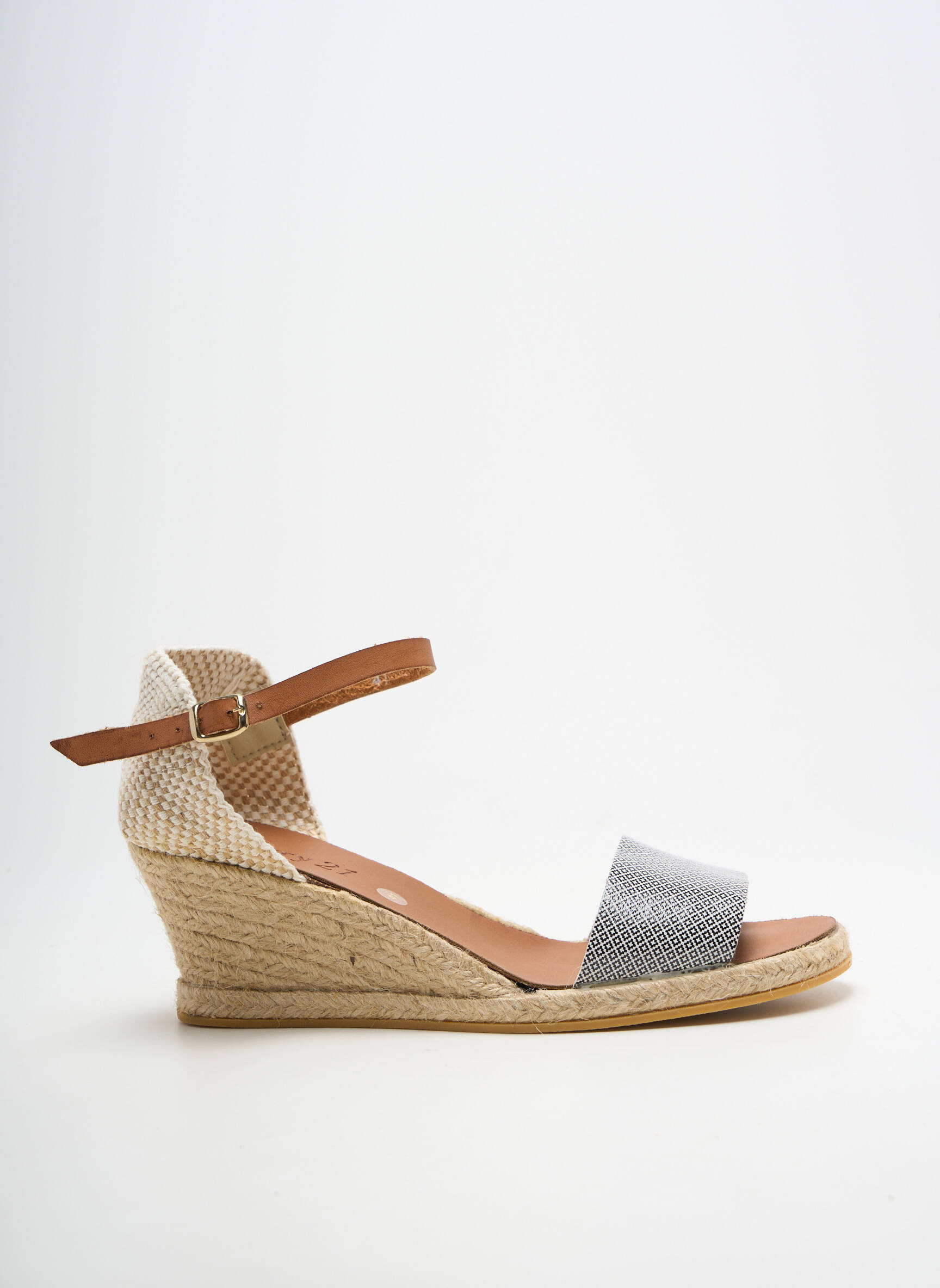 Espadrilės užsegimas su kaklo detalėmis kulnas nuo 4 iki 6 cm juodas THIERRY 21 moteris