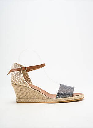 Espadrilės užsegimas su kaklo detalėmis kulnas nuo 7 iki 9 cm sidabrinė BELLA STORIA moteris
