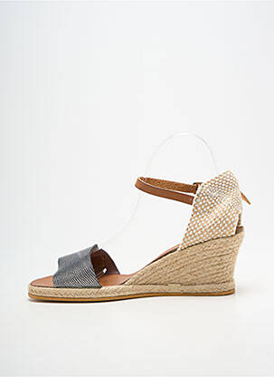 Espadrilės užsegimas su kaklo detalėmis kulnas nuo 7 iki 9 cm sidabrinė BELLA STORIA moteris