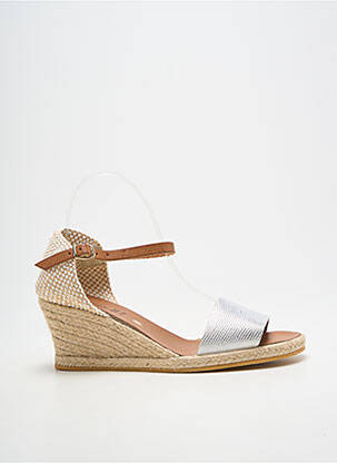 Espadrilės užsegimas su kaklo detalėmis kulnas nuo 4 iki 6 cm sidabrinė BELLA STORIA moteris