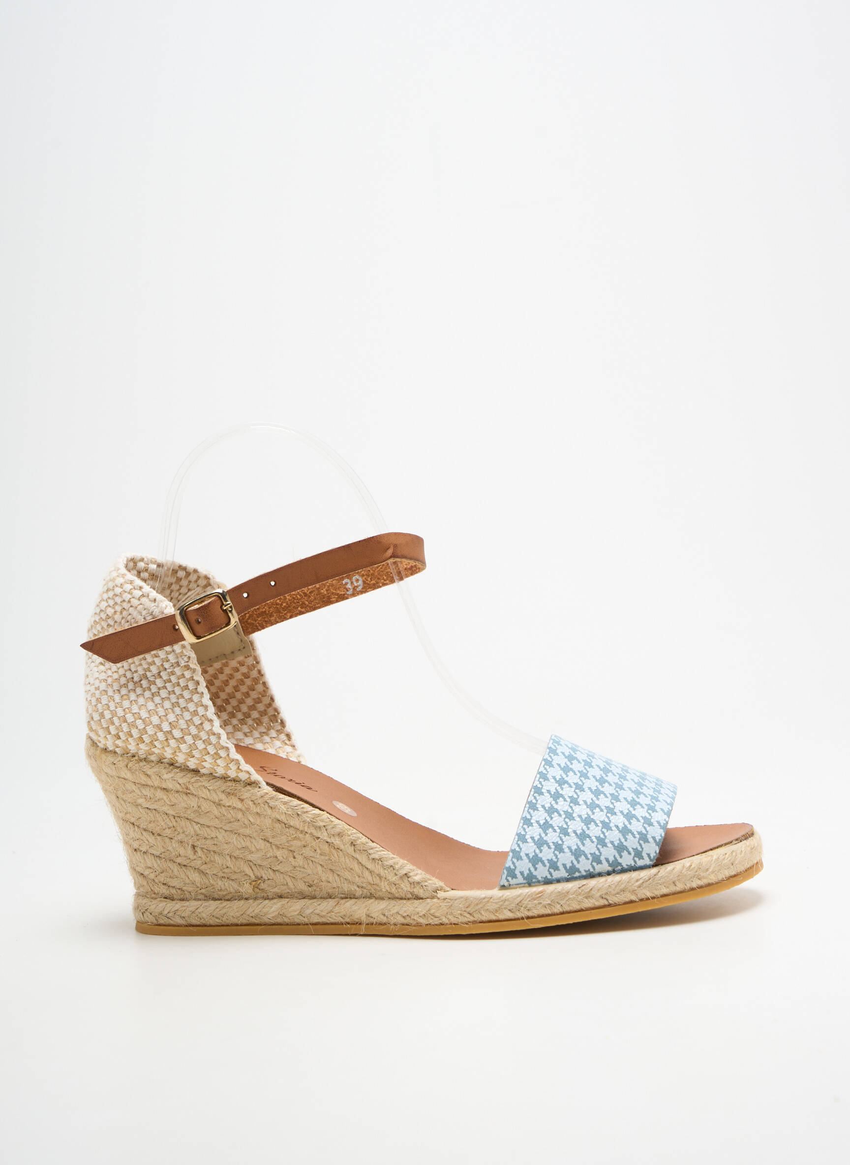 Espadrilės užsegimas su kaklo detalėmis kulnas nuo 4 iki 6 cm mėlyna BELLA STORIA moteris