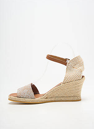 Espadrilės satino audinys kulnas nuo 7 iki 9 cm bežinis BELLA STORIA moteris