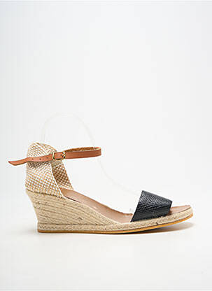 Espadrilės satino audinys kulnas nuo 7 iki 9 cm juodas BELLA STORIA moteris