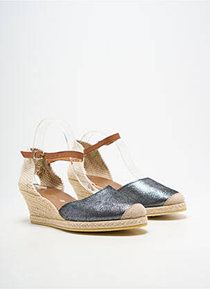 Espadrilės apvalus mygtukas kulnas nuo 4 iki 6 cm sidabrinė BELLA STORIA moteris