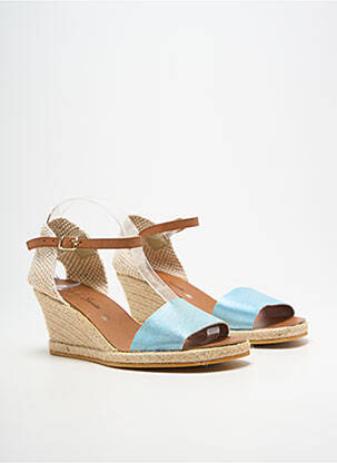 Espadrilės satino audinys kulnas nuo 4 iki 6 cm mėlyna BELLA STORIA moteris