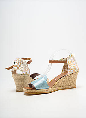 Espadrilės satino audinys kulnas nuo 4 iki 6 cm mėlyna BELLA STORIA moteris