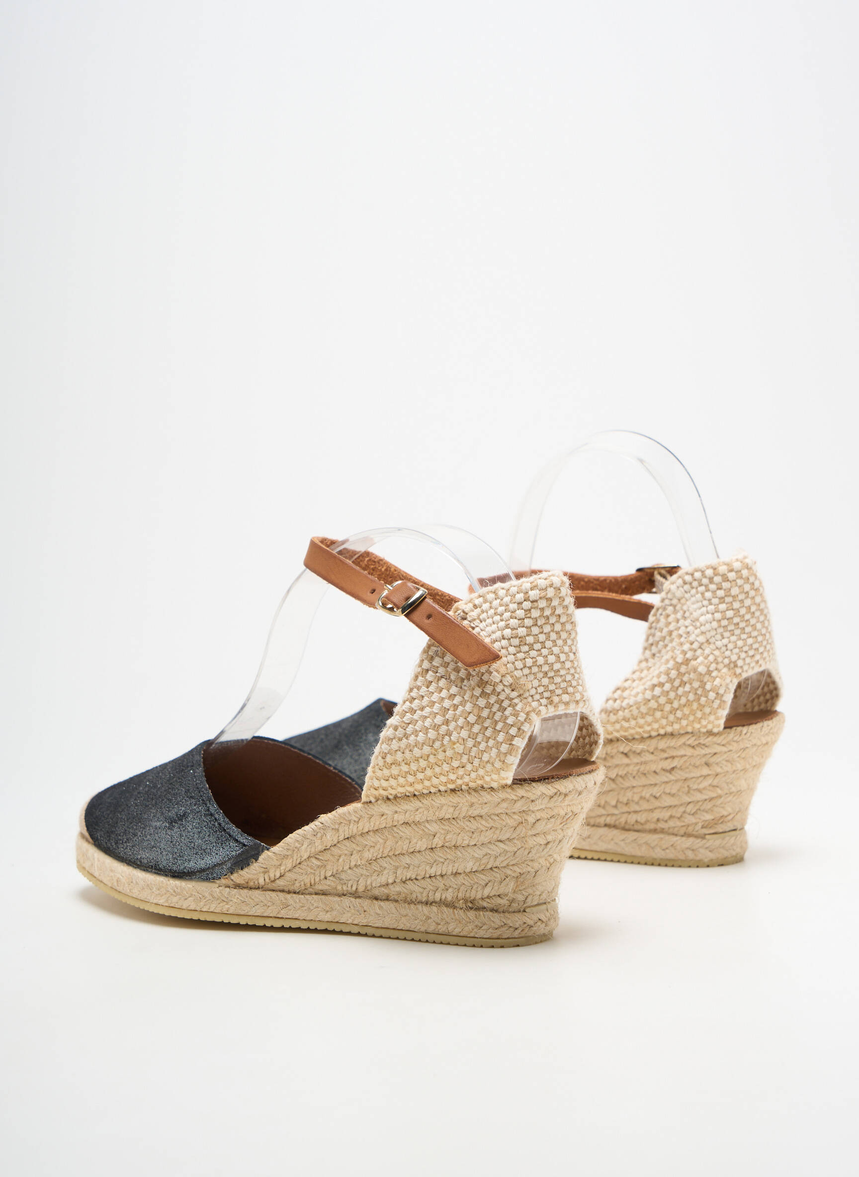 Espadrilės apvalus mygtukas kulnas nuo 4 iki 6 cm sidabrinė BELLA STORIA moteris