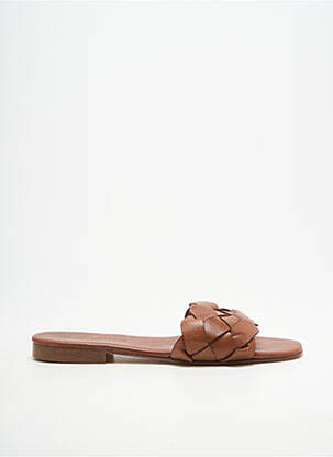 Mule/sabotai odinė išorinė padas plokščias kulnas iki 3 cm rudas DONNA LUCCA moteris
