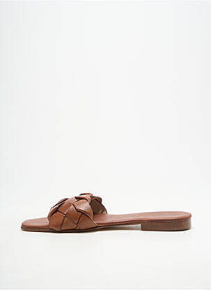 Mule/sabotai odinė išorinė padas plokščias kulnas iki 3 cm rudas DONNA LUCCA moteris