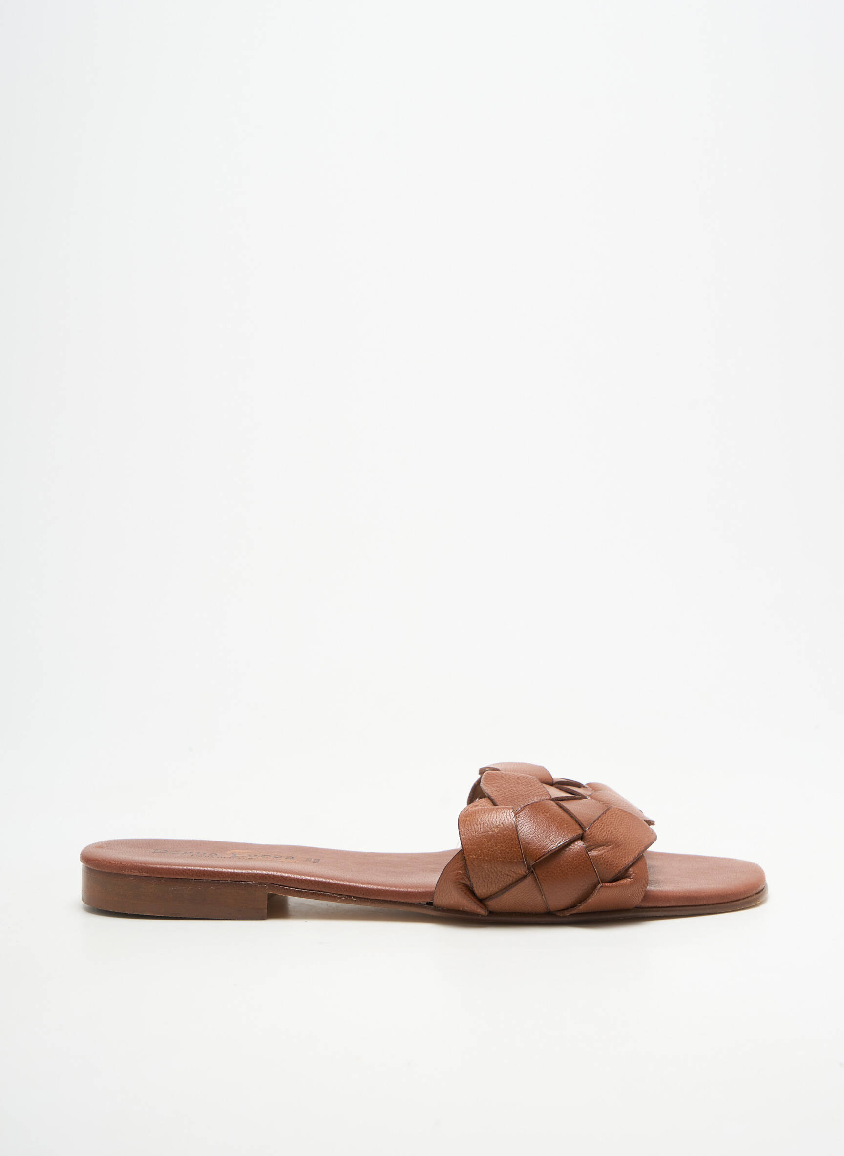 Mule/sabotai odinė išorinė padas plokščias kulnas iki 3 cm rudas DONNA LUCCA moteris