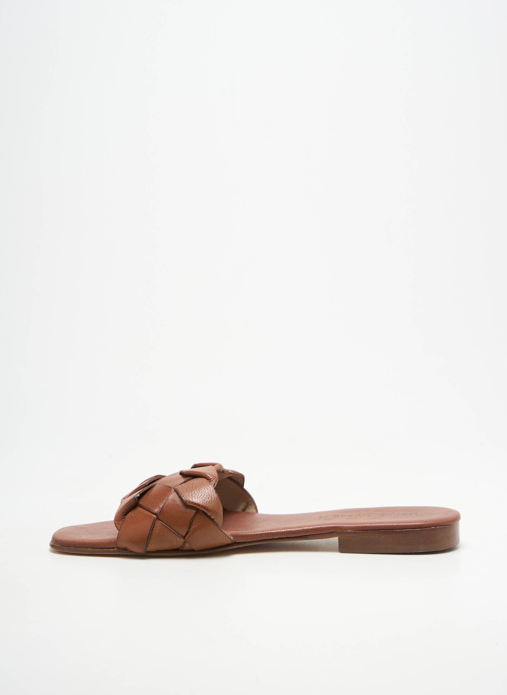 Mule/sabotai odinė išorinė padas plokščias kulnas iki 3 cm rudas DONNA LUCCA moteris