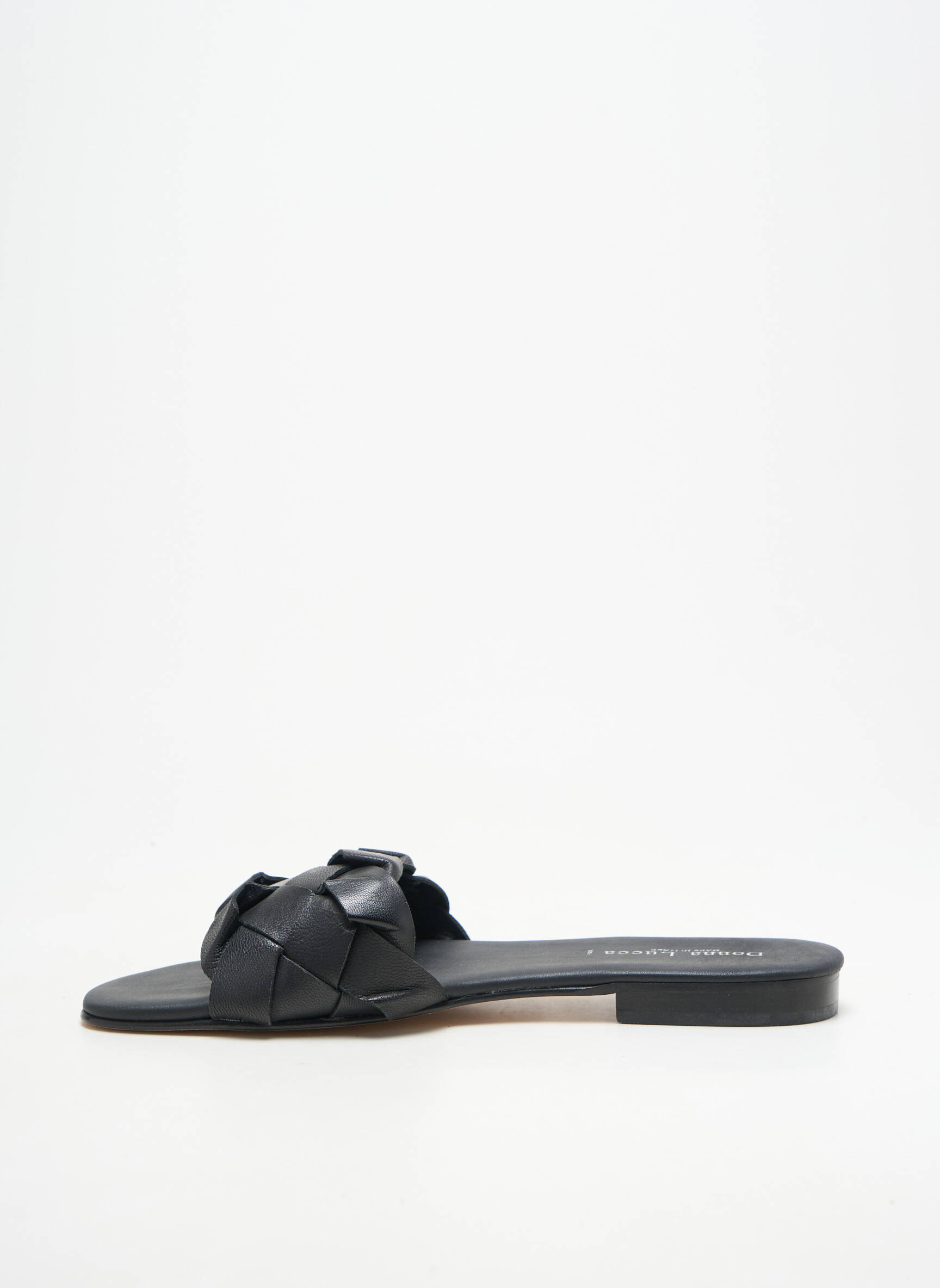 Mule/sabotai odinė išorinė padas plokščias kulnas iki 3 cm juodas DONNA LUCCA moteris