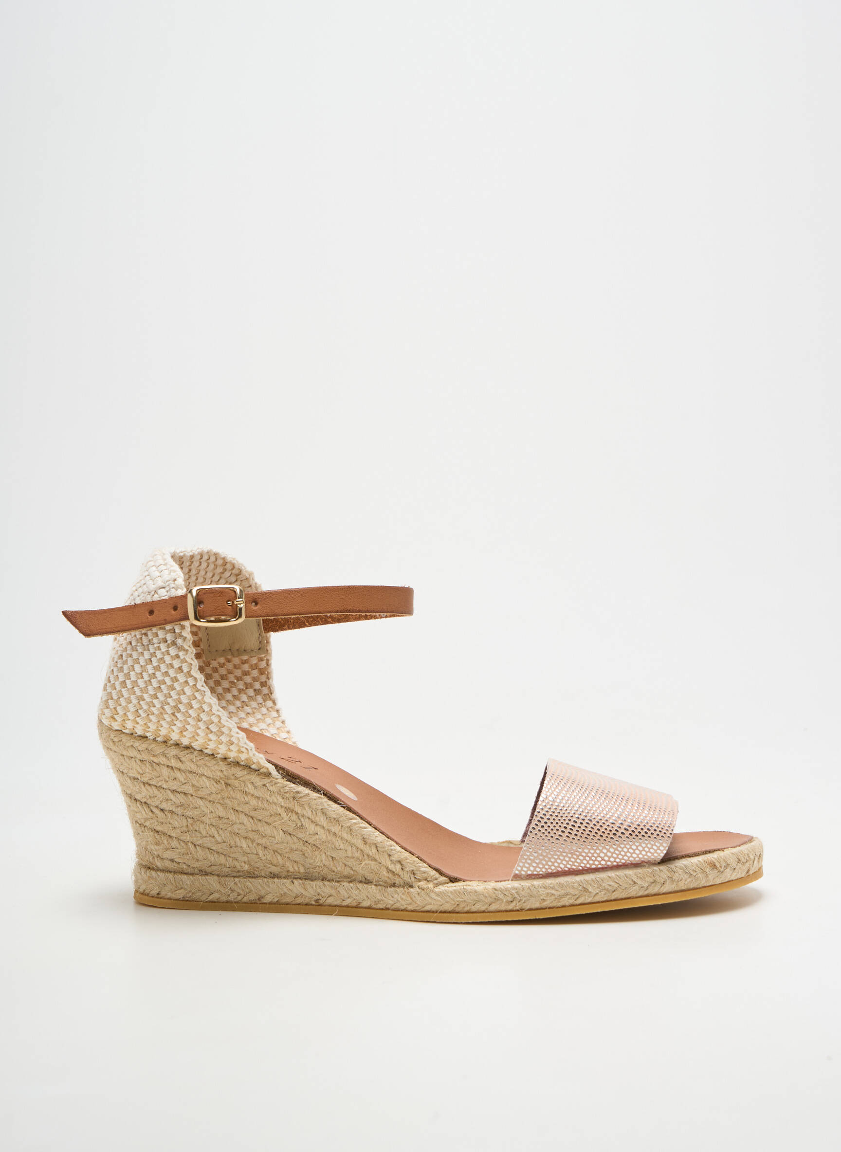 Espadrilės užsegimas su kaklo detalėmis kulnas nuo 4 iki 6 cm rožinė THIERRY 21 moteris