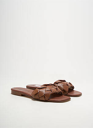Mule/sabotai odinė išorinė padas plokščias kulnas iki 3 cm rudas DONNA LUCCA moteris