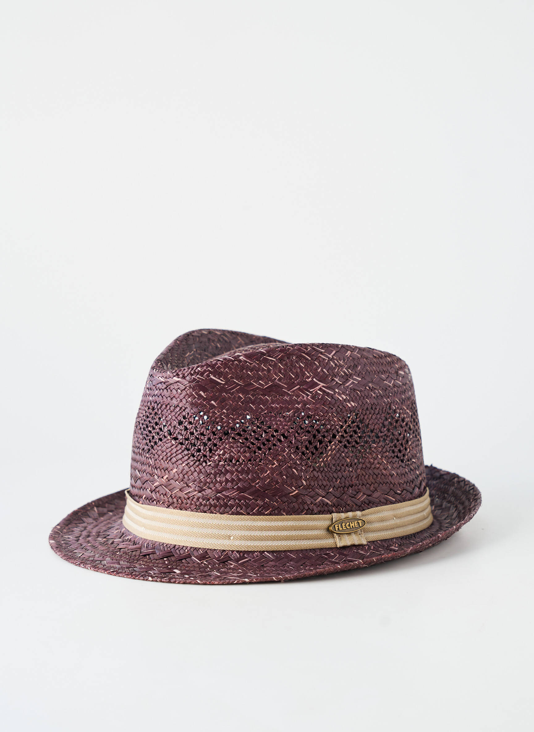 Skrybėlė šiaudinio skrybėlės forma violetinis FLECHET vyras
