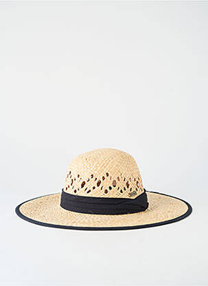 Skrybėlė šiaudinio skrybėlės forma juodas AUREGA moteris