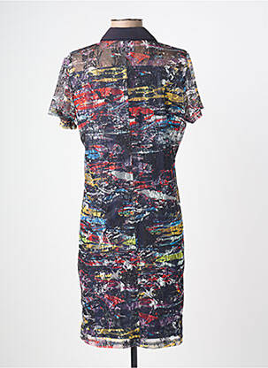 Pusilgių suknelė sklandi forma trumpas rankovės mėlyna FRANCE RIVOIRE moteris
