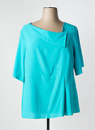 Trumpa rankovė tunika col v šviesiai mėlyna SPG WOMAN moteris