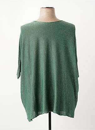 Megztinis tiesi kirpimas be rankų tamsiai žalia D&Z FASHION moteris
