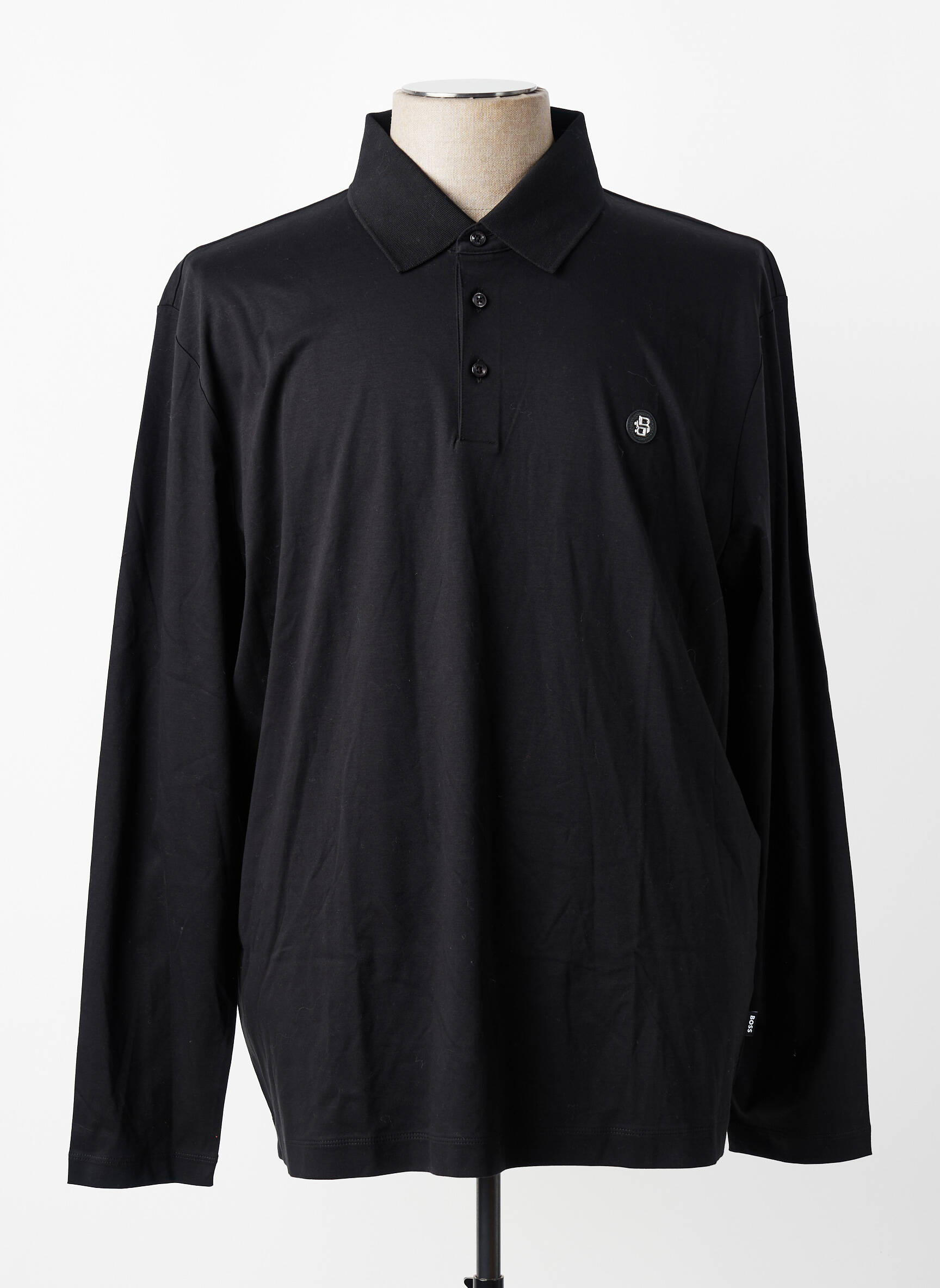 Polo ilgos rankovės ilgos rankovės juodas HUGO BOSS vyras