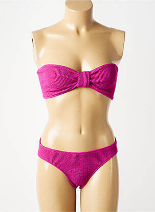 Dvivietis maudymosi kostiumėlis tamprumas viršutinė juostelė violetinis SORBET ISLAND moteris