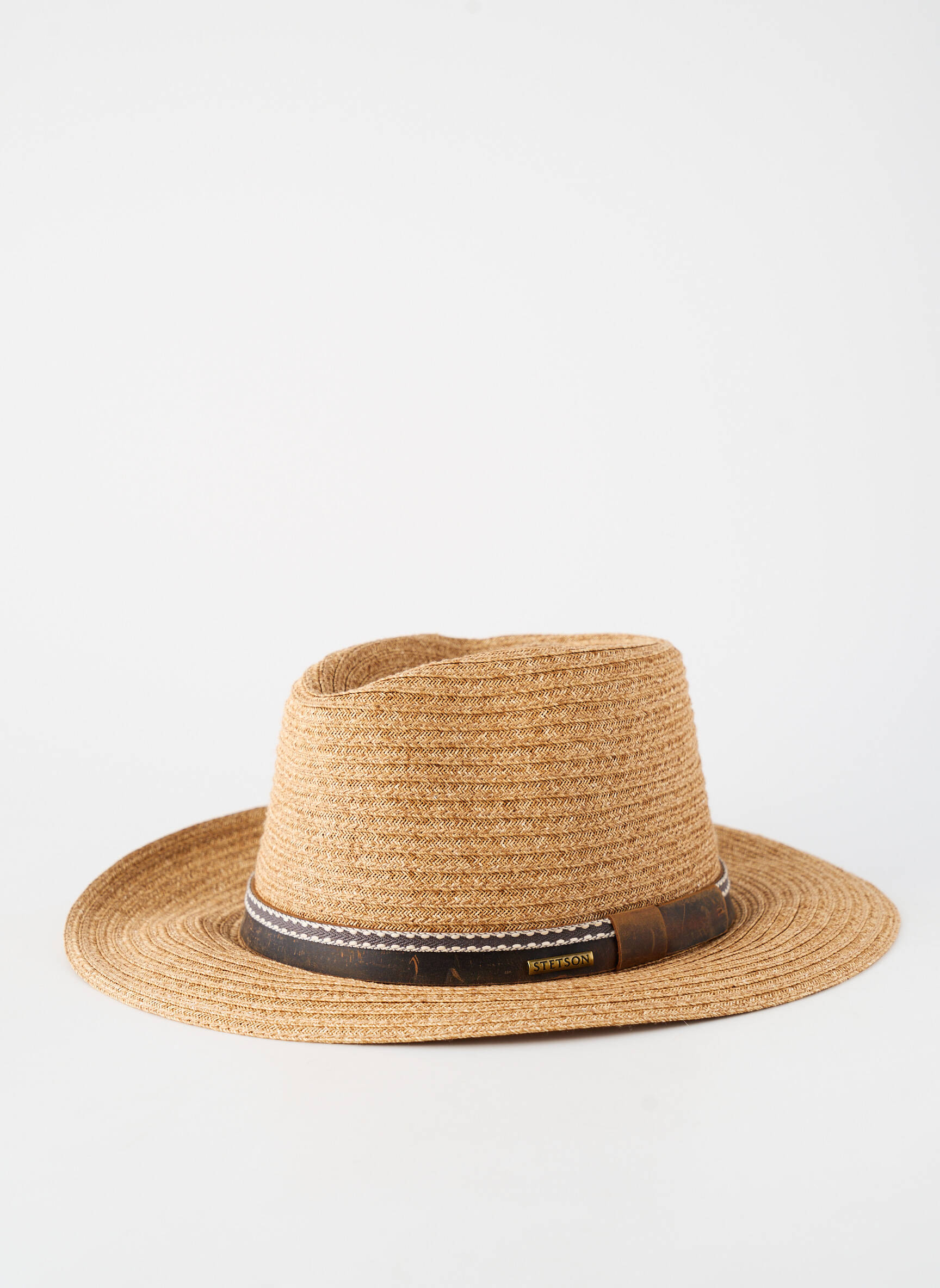 Skrybėlė šiaudinio skrybėlės forma rudas STETSON vyras