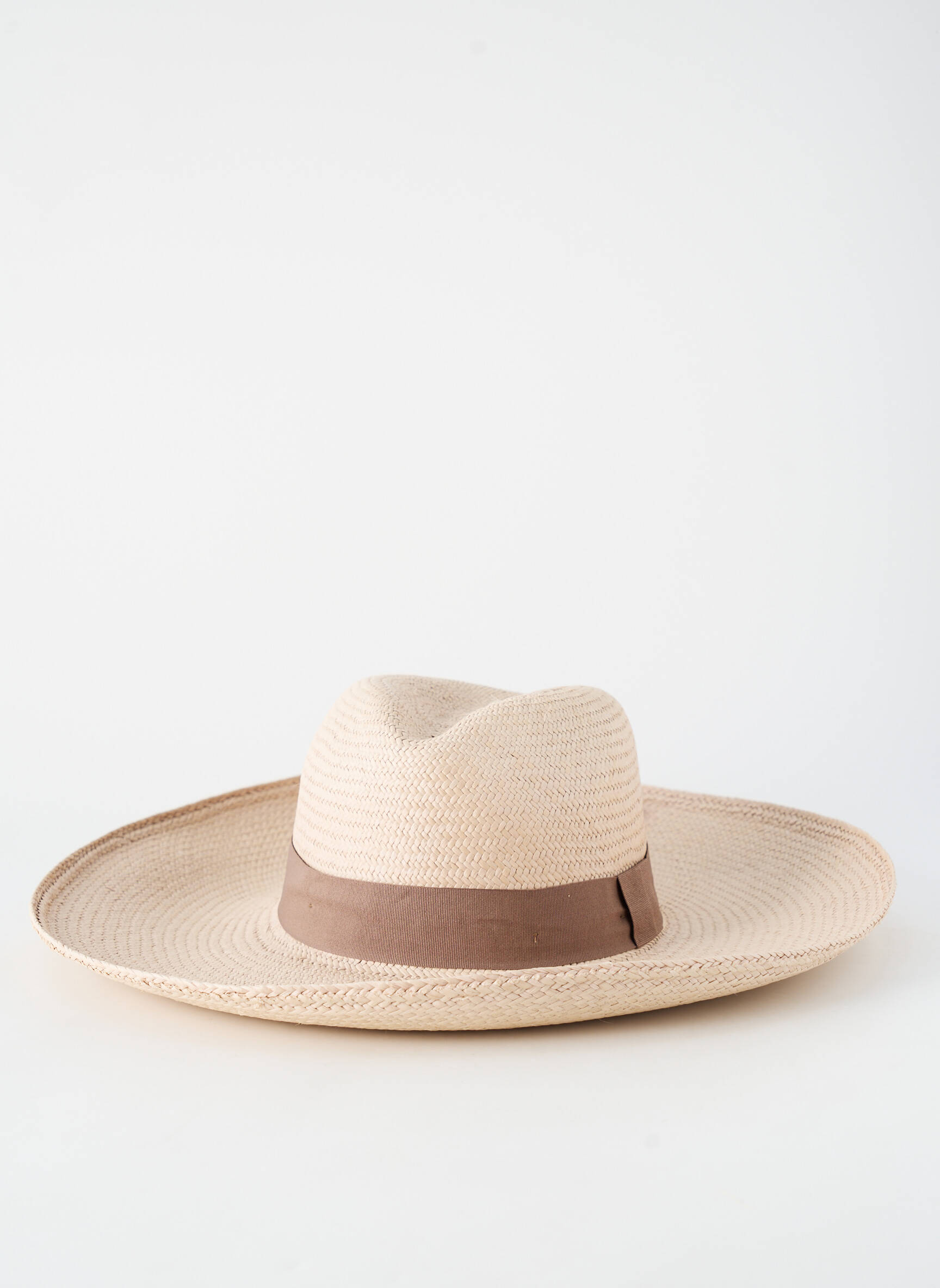 Skrybėlė šiaudinio skrybėlės forma rudas PANAMA HAT moteris