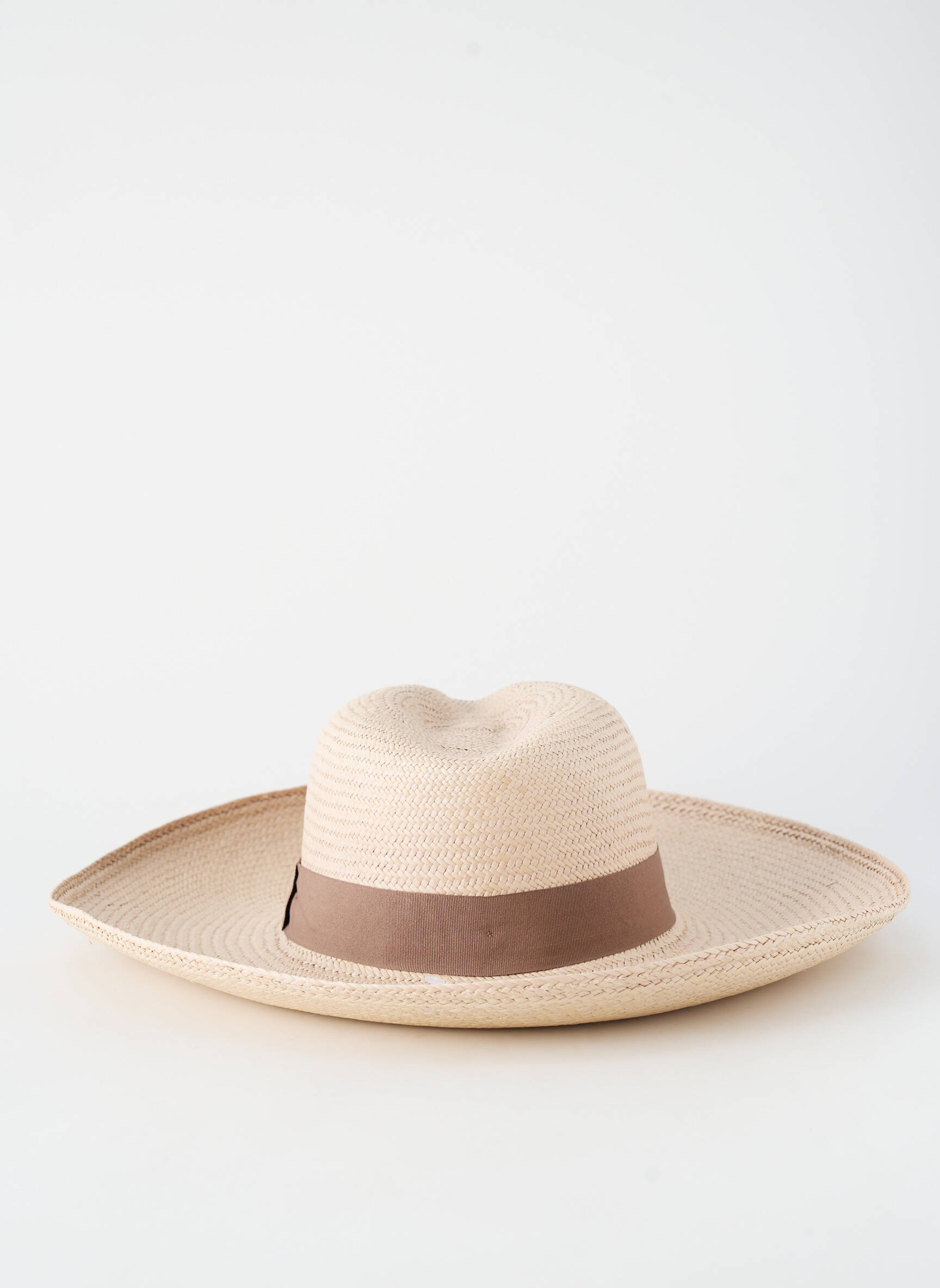 Skrybėlė šiaudinio skrybėlės forma rudas PANAMA HAT moteris
