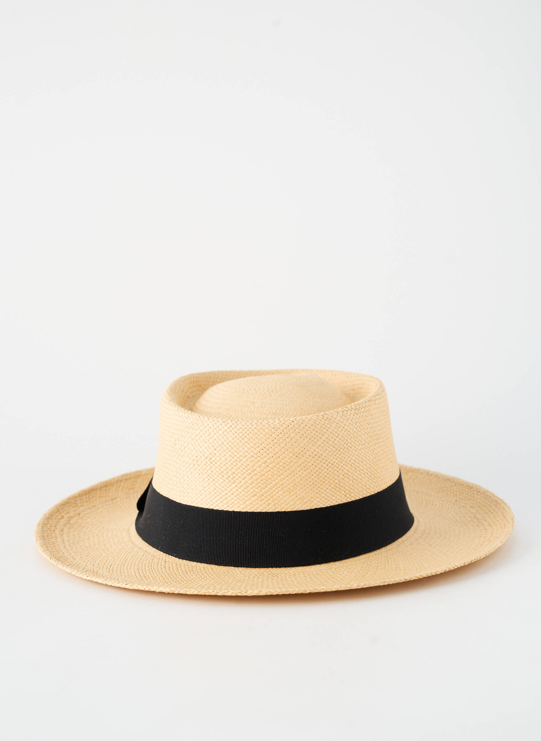 Skrybėlė šiaudinio skrybėlės forma juodas PANAMA HAT vyras