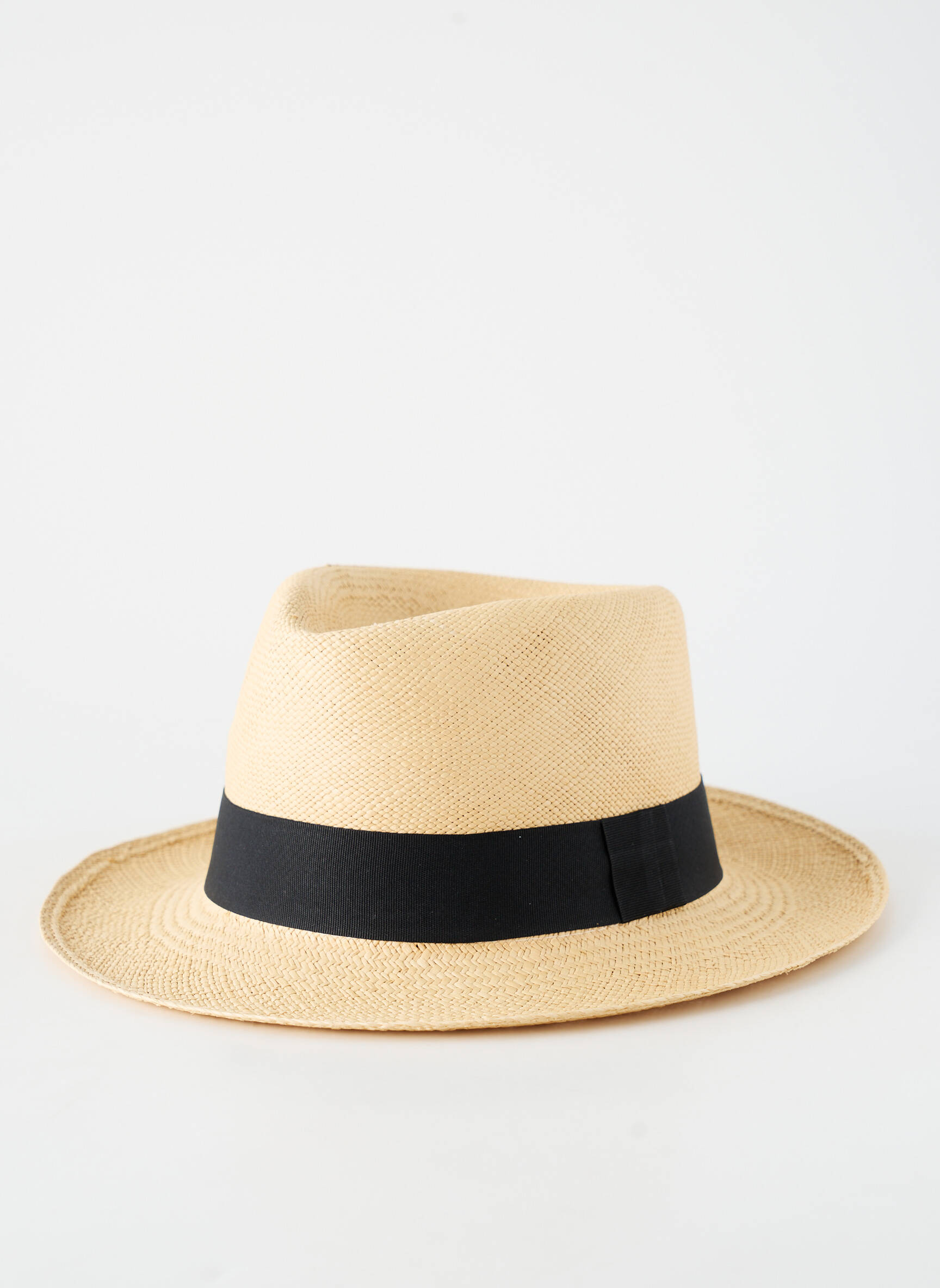 Skrybėlė šiaudinio skrybėlės forma juodas PANAMA HAT vyras