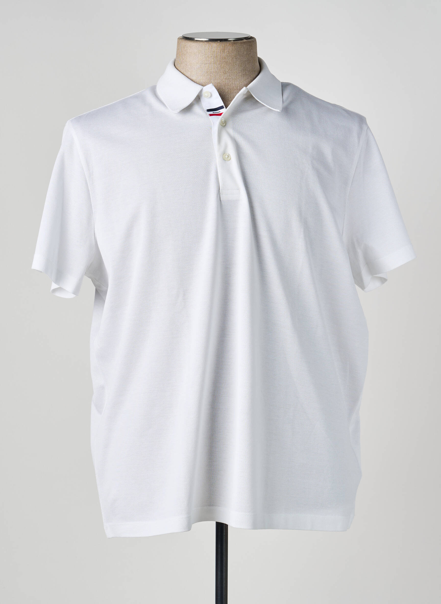 Polo tamprumas trumpas rankovės baltas MONCLER vyras
