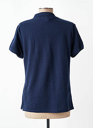 Polo centrinė iškirptė trumpas rankovės mėlyna FRUIT OF THE LOOM moteris