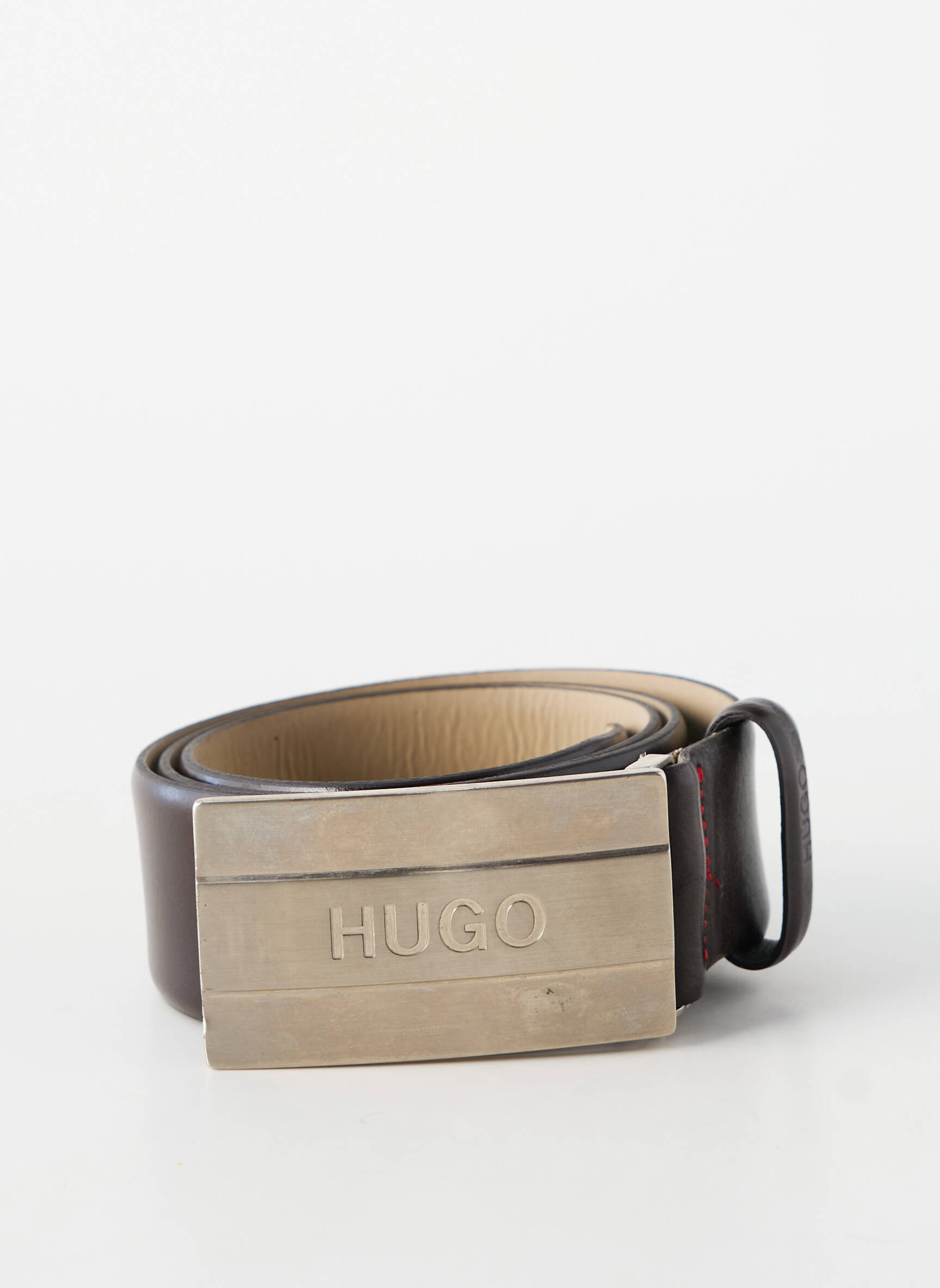 Diržas užsegimas su perforuotu smaigaliu rudas HUGO BOSS vyras