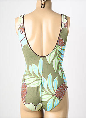 Vienos dalies maudymosi kostiumas aukštas balkoninis liemenėlė aukštas balkoninis liemenėlė žalias REGLISSE moteris
