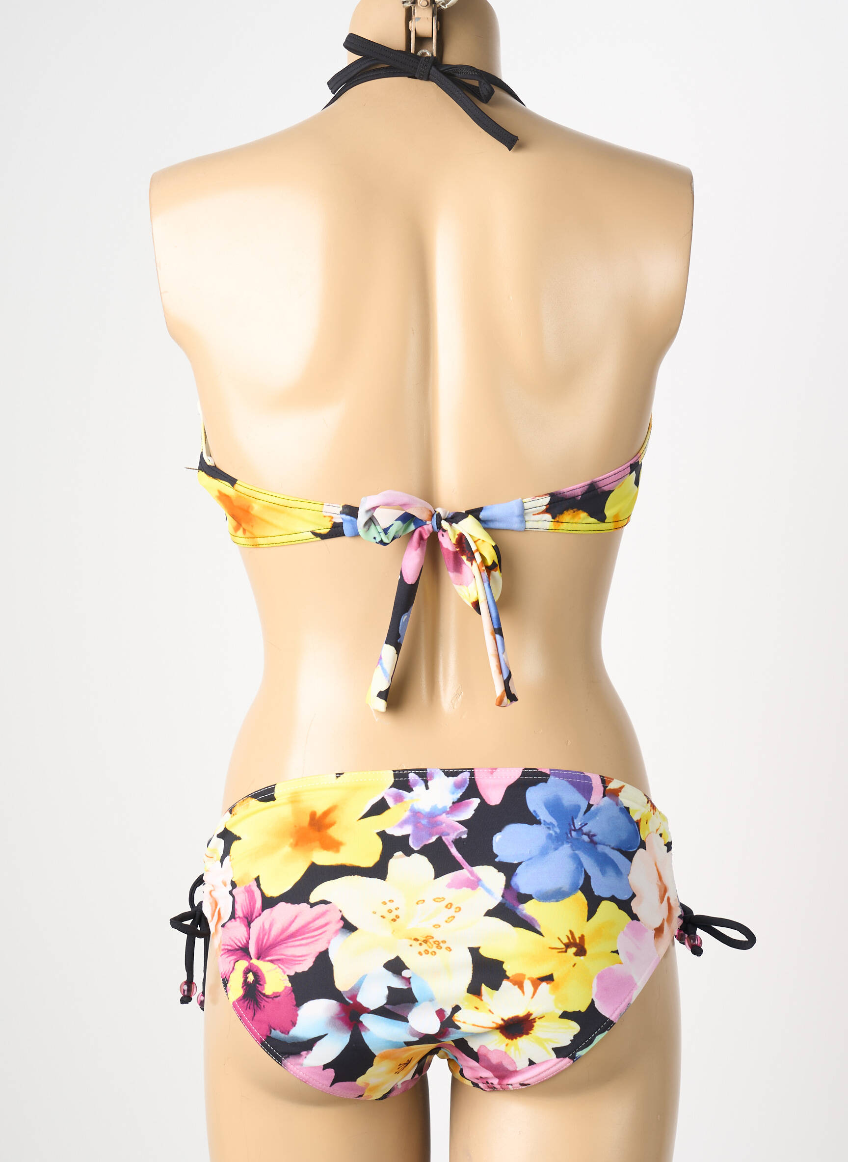 Dvivietis maudymosi kostiumėlis tamprumas formuojantis liemenėlė su aukštu palaikymu geltona REGLISSE moteris