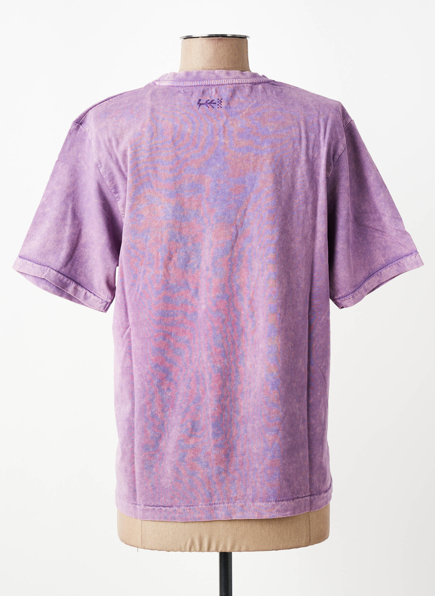 T-marškinys floqué serigrafija trumpas rankovės violetinis ROSE GARDEN moteris