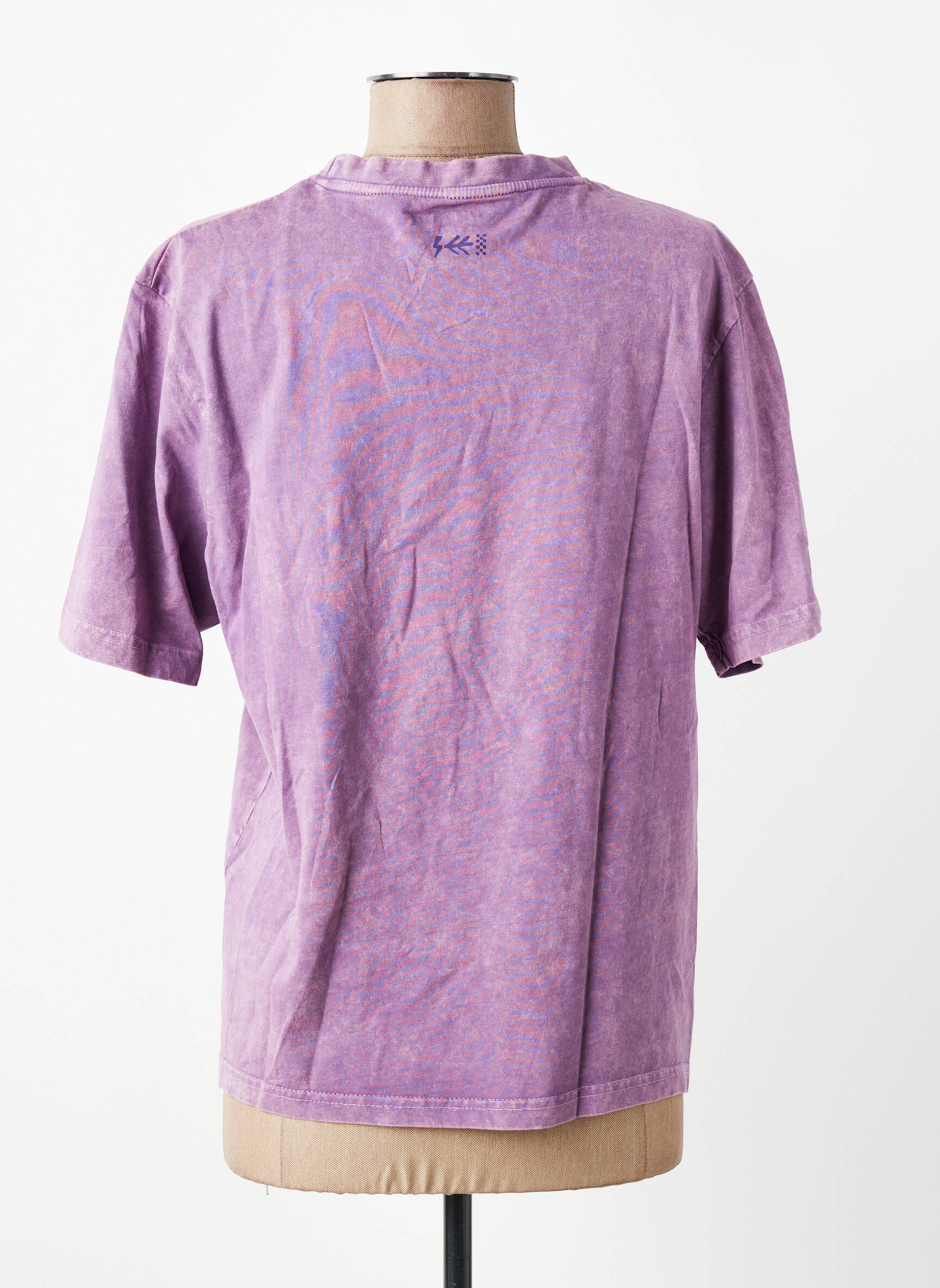 T-marškinys floqué serigrafija trumpas rankovės violetinis ROSE GARDEN moteris