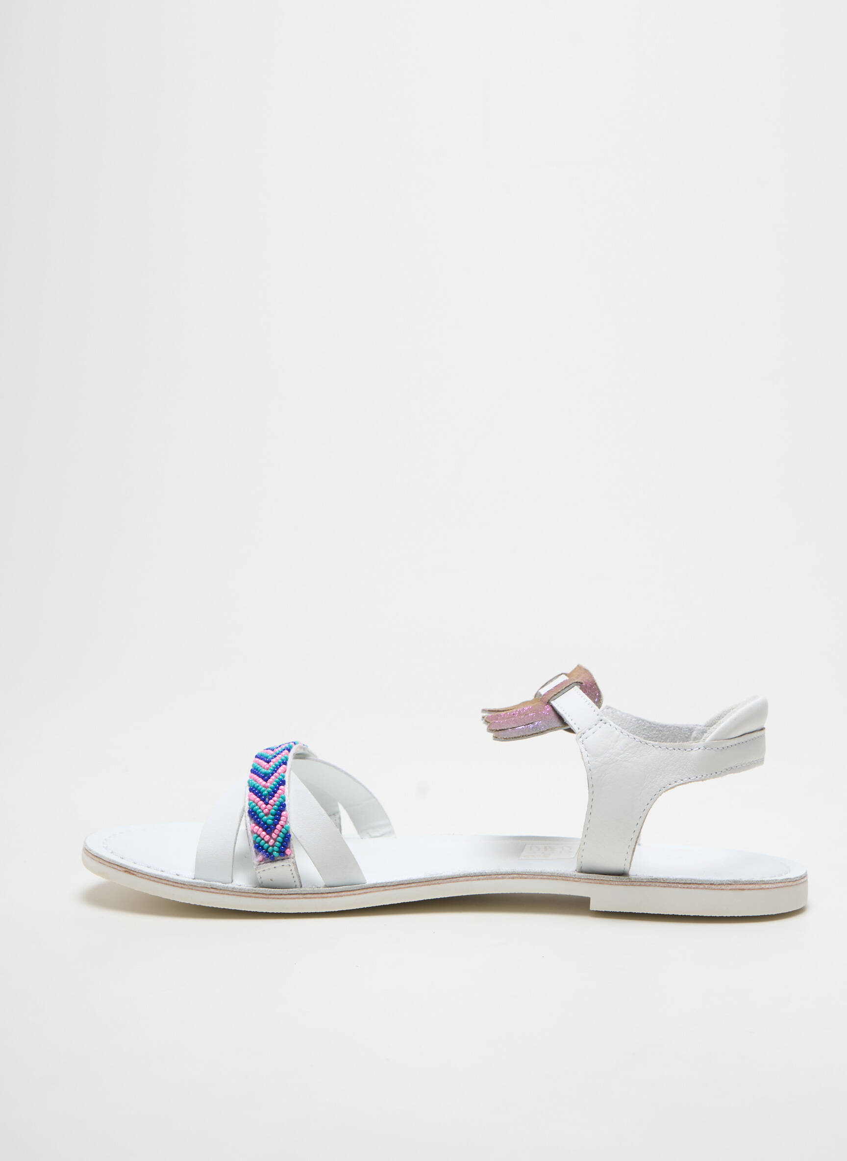 Sandalai/nu pėdos satino audinys chiquet baltas KICKERS mergina