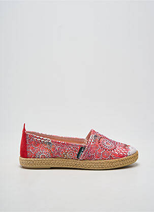 Espadrilės satino audinys plokščias kulnas iki 3 cm raudona LA VAGUE moteris