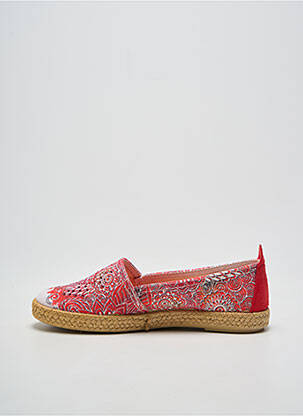 Espadrilės satino audinys plokščias kulnas iki 3 cm raudona LA VAGUE moteris