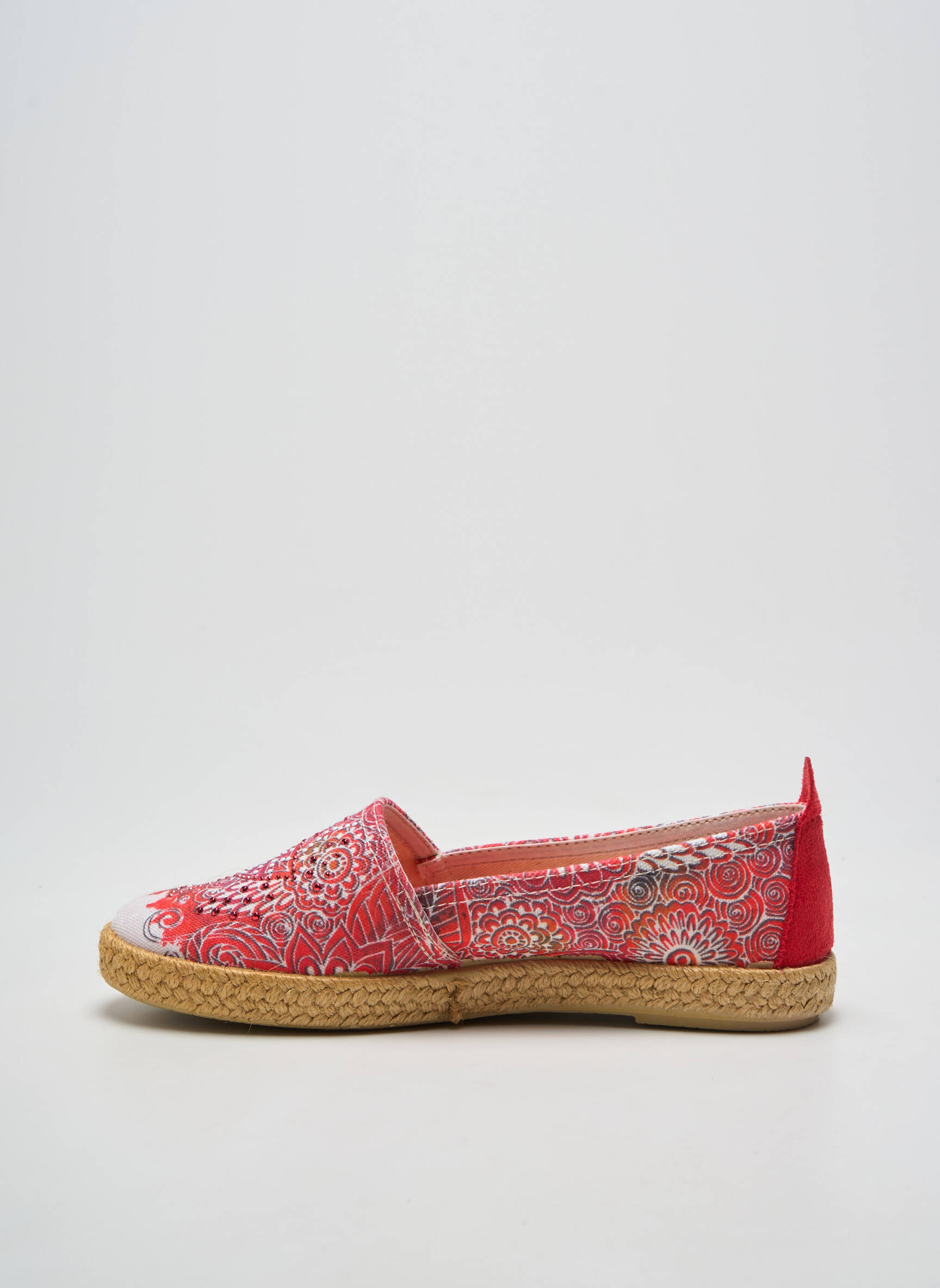 Espadrilės satino audinys plokščias kulnas iki 3 cm raudona LA VAGUE moteris