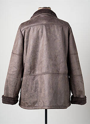 Trumpas paltas kišenės be gobtuvų rudas EL INTERNATIONALE moteris