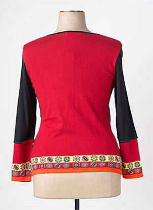 Ilgų rankovių liemenė apvalus kaklas raudona OLIVIER PHILIPS moteris