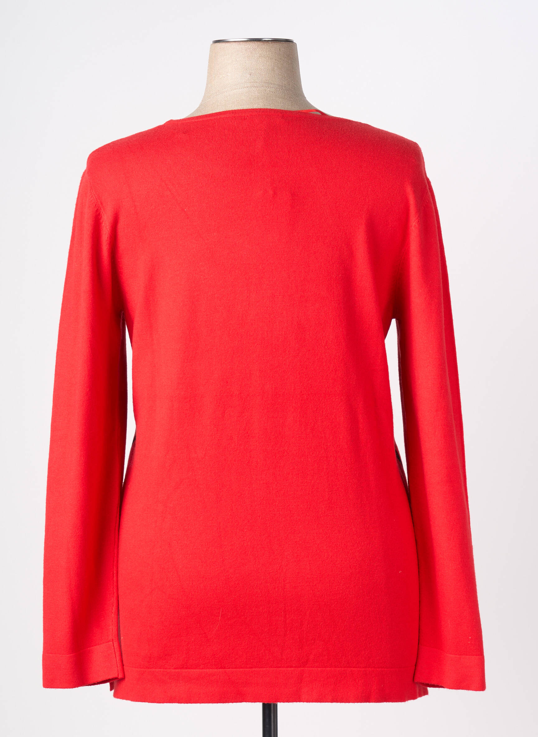 Megztinis centrinė iškirptė ilgos rankovės raudona FELINO moteris