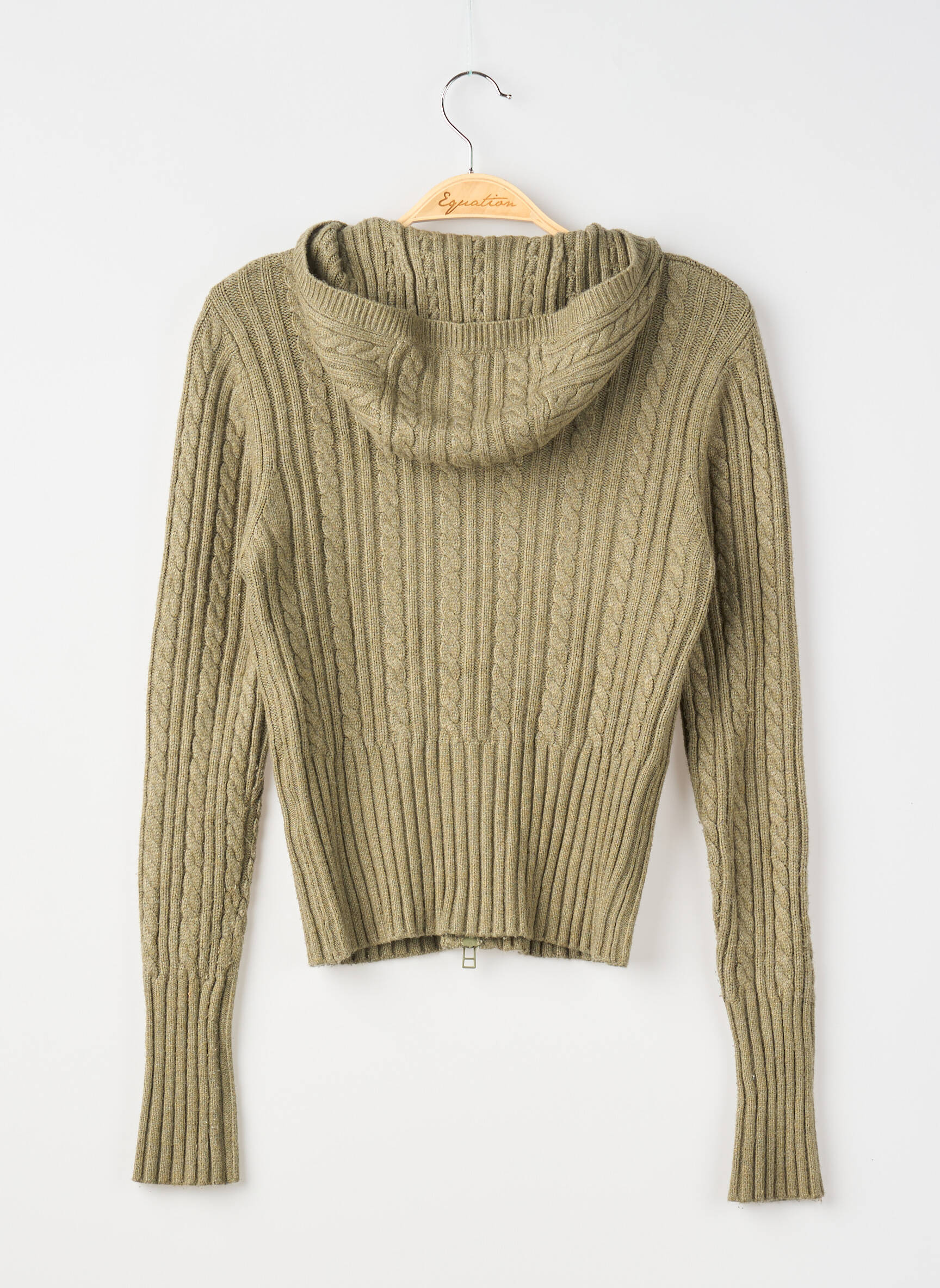 Ilgų rankovių liemenė centrinė iškirptė žalias PULL & BEAR moteris