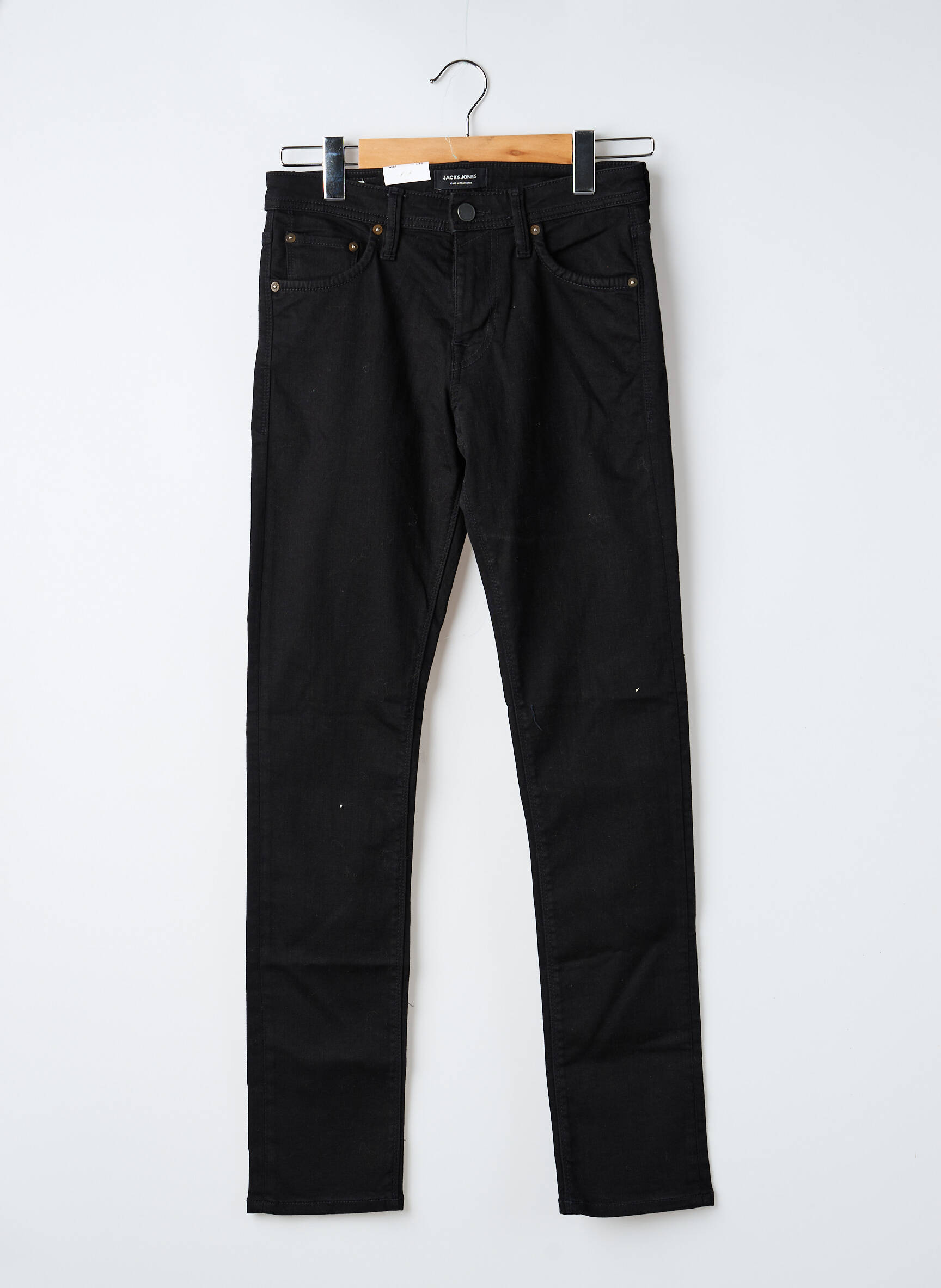 Lieknos džinsai uždarymas su užtrauktuku po mygtuku uždengimu juodas JACK & JONES vyras