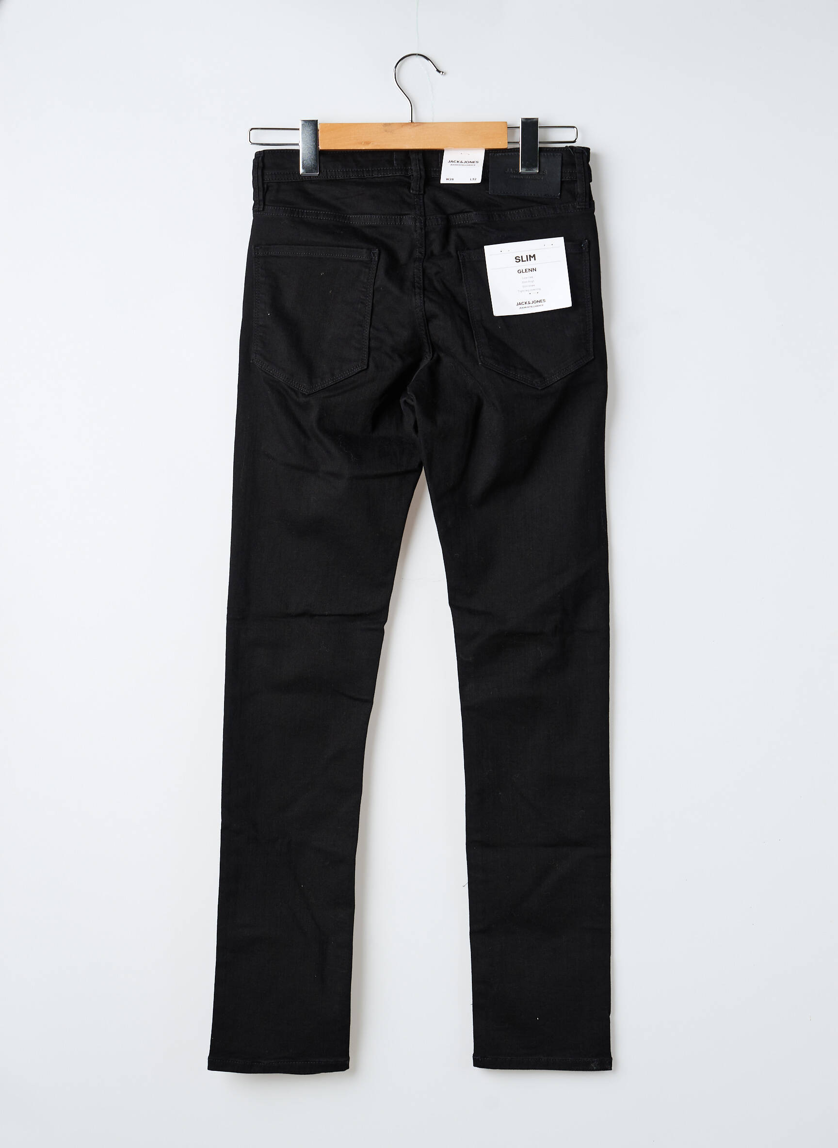 Lieknos džinsai uždarymas su užtrauktuku po mygtuku uždengimu juodas JACK & JONES vyras