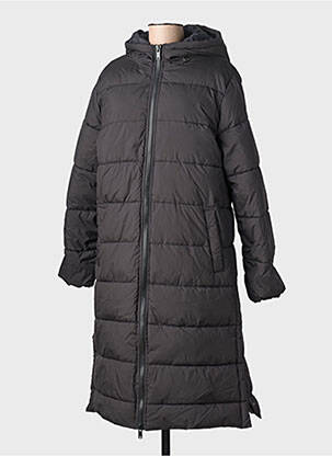 Pūkinė striukė kišenės su gobtuvu juodas INDI & COLD moteris