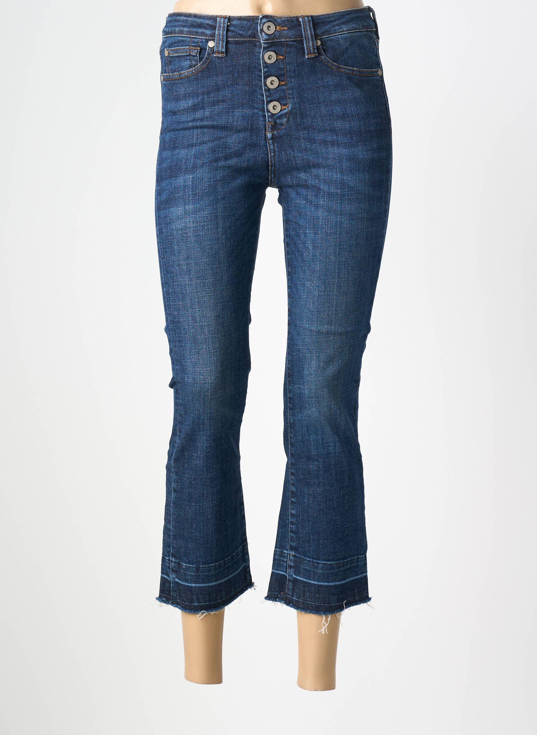 Pusilgių kelnių tamprumas normala dydis mėlyna DENIM STUDIO moteris
