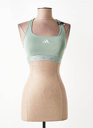 Liemenėlė satino efektas liemenėlė su išimamu putų paminkštinimu žalias ADIDAS moteris